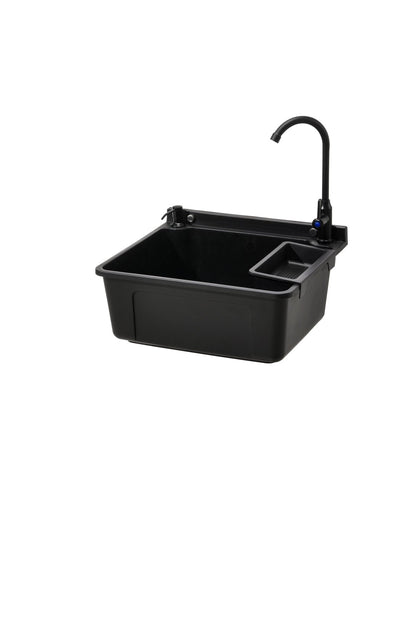 Wall - Mounted Utility Sink with Faucet – Compact Laundry & Garden Wash Basin WMS445BK - with | Sold by Uncle Wiener's Wholesale