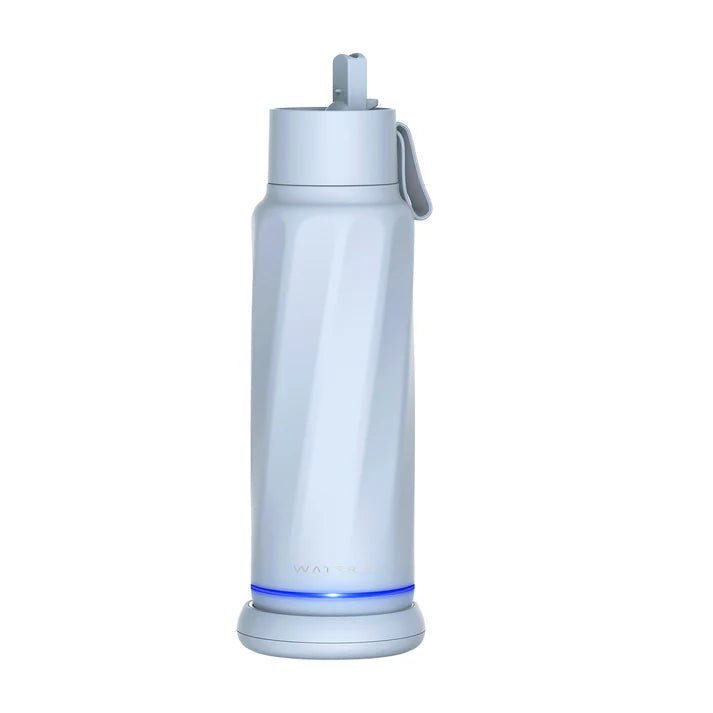 WATERH Vita Smart Water Bottle – Insulated Stainless Steel Hydration Tracker with Drink Reminder, 18 oz - General Equipment with Sky Blue | Sold by Uncle Wiener's Wholesale