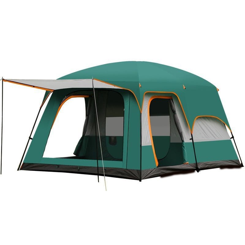 Waterproof Family Camping Tent with PE Floor & Steel/Fiberglass Poles 10 & 8 Person , 2 Size Options - with Small (10.5 × 7.2 ft) | Sold by Uncle Wiener's Wholesale