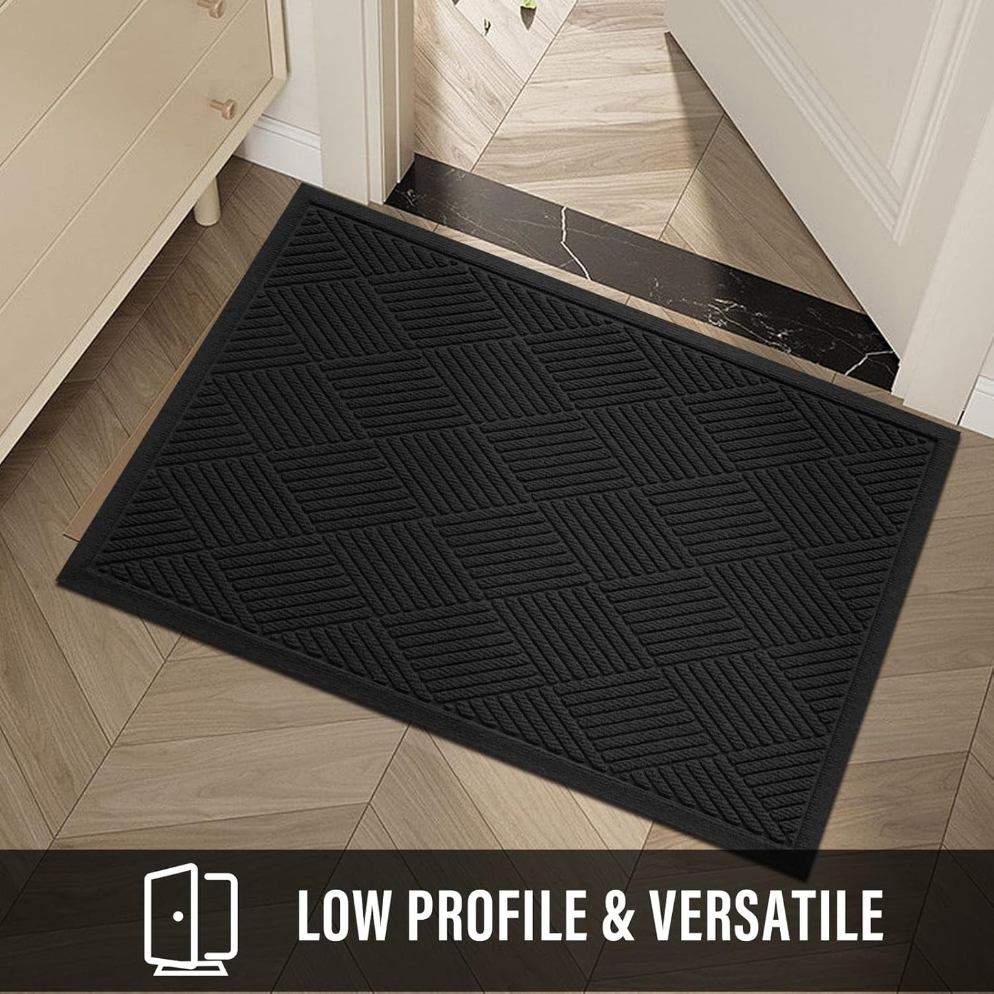 Wavey Anti - Slip Floor Mats – Heavy - Duty Indoor/Outdoor Entry Mats in 24″×35″ & 47″×28″ Sizes - with 24" × 35" | Sold by Uncle Wiener's Wholesale