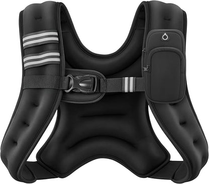 Weighted Vest with Reflective Stripes – Neoprene Workout Vest for Running, Strength Training & Fitness - Exercise Equipment with 6lb | Sold by Uncle Wiener's Wholesale