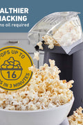 West Bend Air Crazy Popcorn Maker for Healthy Snack Oil Free, 4 Litre, Black - with | Sold by Uncle Wiener's Wholesale