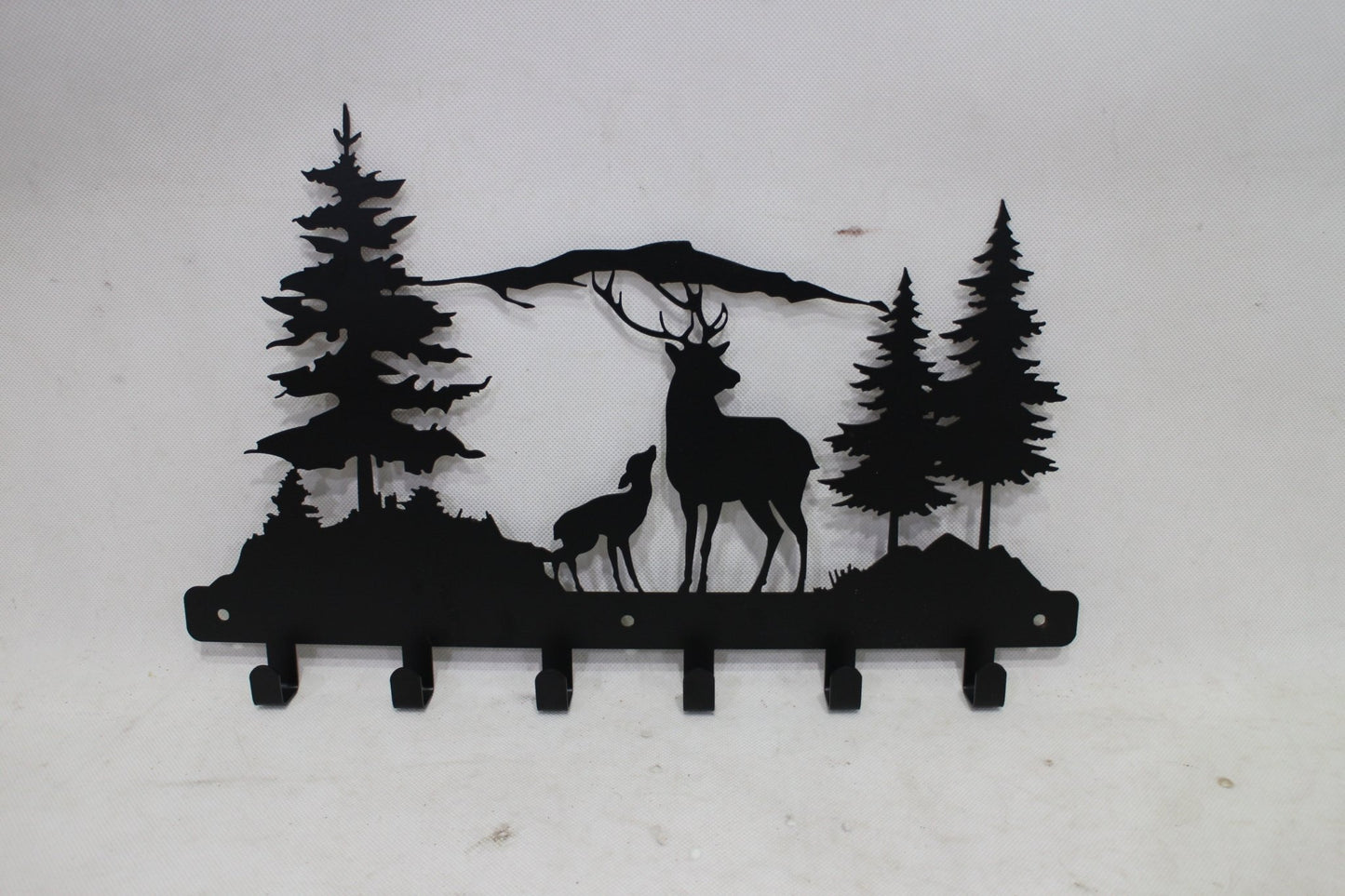 Western Metal Wall Hook Rack 17.75″ × 11″ – Rustic Coat & Key Holder (2 Designs) - with Cowboy & Cattle Scene Hook Rack | Sold by Uncle Wiener's Wholesale