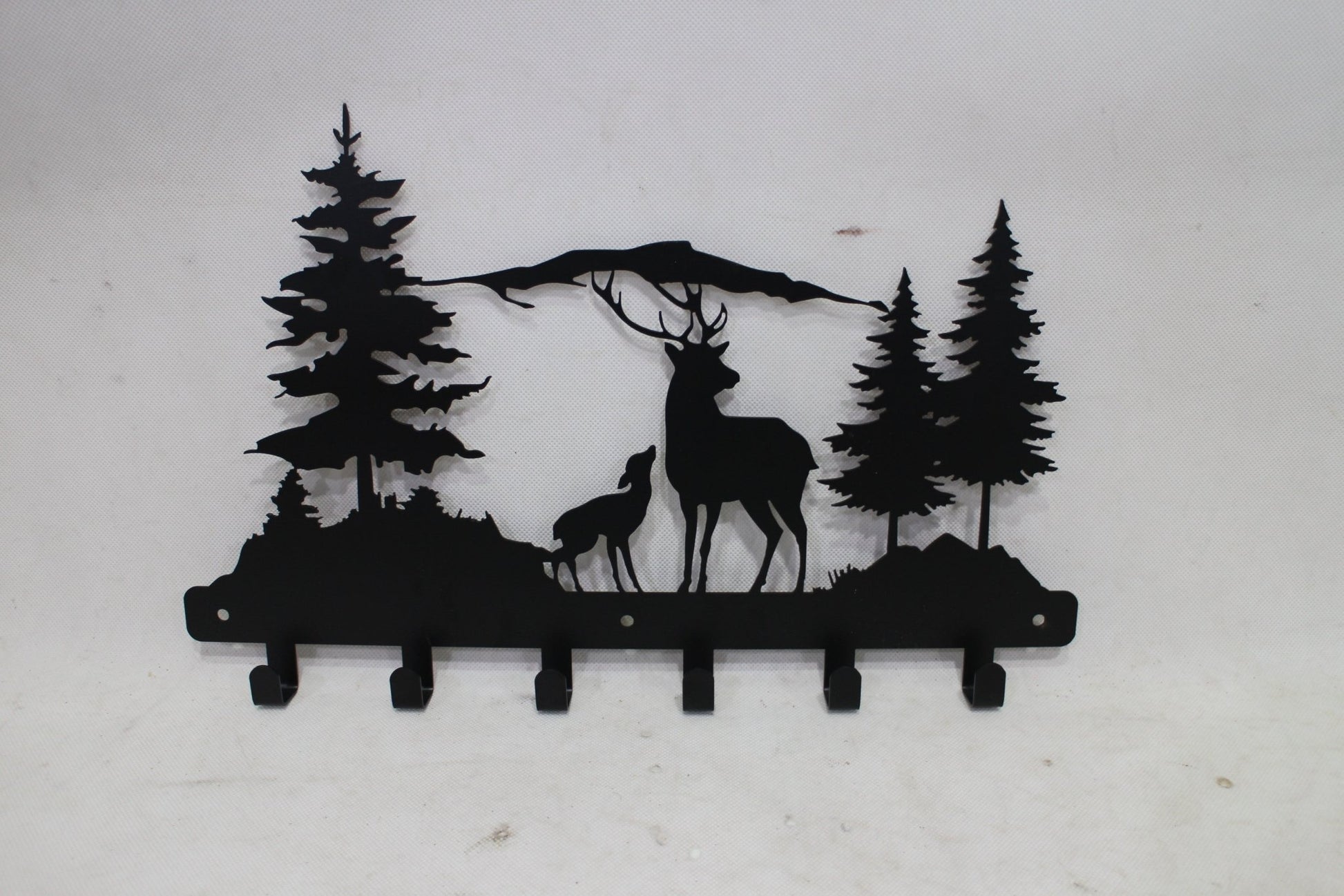 Western Metal Wall Hook Rack 17.75″ × 11″ – Rustic Coat & Key Holder (2 Designs) - with Cowboy & Cattle Scene Hook Rack | Sold by Uncle Wiener's Wholesale