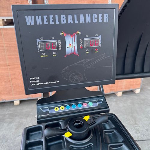 Wheel Balancer with Laser Positioning, 10"–24" Rim Capacity, Digital Display & 65 kg Wheel Capacity WB93 - with | Sold by Uncle Wiener's Wholesale
