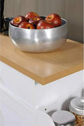 Wheeled White Kitchen Island Cart with Storage, Drawer & Spice Rack – SKU JWKT20042303 - with | Sold by Uncle Wiener's Wholesale