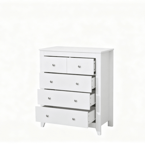 White 5-Drawer Storage Cabinet 3+2 Drawer Chest 31.1" CAB3295 - with | Sold by Uncle Wiener's Wholesale