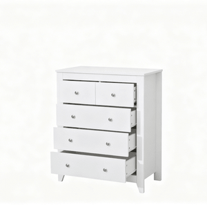 White 5-Drawer Storage Cabinet 3+2 Drawer Chest 31.1" CAB3295