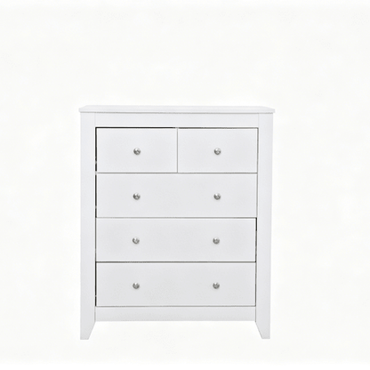 White 5-Drawer Storage Cabinet 3+2 Drawer Chest 31.1" CAB3295 - with | Sold by Uncle Wiener's Wholesale