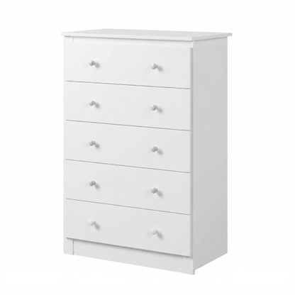White 5-Drawer Storage Cabinet Chest of Drawers 31.5" CAB6115 - with | Sold by Uncle Wiener's Wholesale