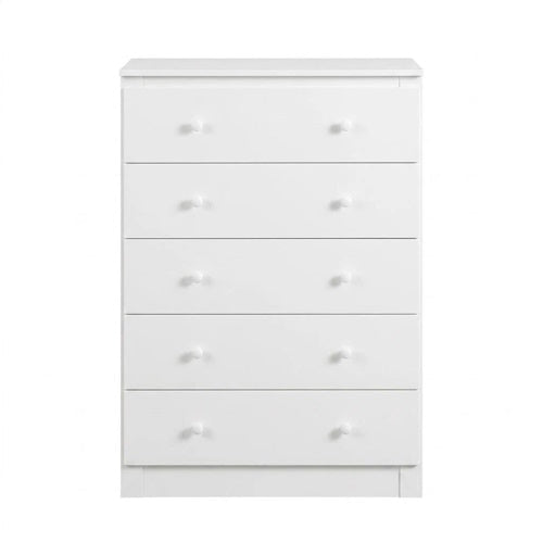 White 5-Drawer Storage Cabinet Chest of Drawers 31.5" CAB6115 - with | Sold by Uncle Wiener's Wholesale