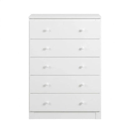 White 5-Drawer Storage Cabinet Chest of Drawers 31.5" CAB6115 - with | Sold by Uncle Wiener's Wholesale