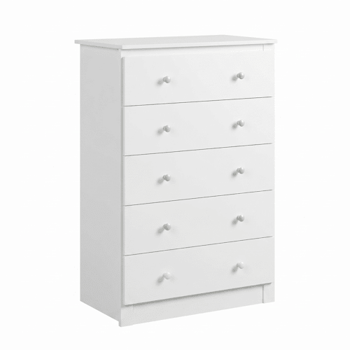 White 5-Drawer Storage Cabinet Chest of Drawers 31.5" CAB6115 - with | Sold by Uncle Wiener's Wholesale