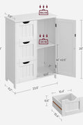 white bathroom cabinet with drawers and shelf
modern floor cabinet in white MDF
slim bathroom storage furniture
bathroom organizer with 3 drawers and adjustable shelf
compact cabinet for toiletries and towels