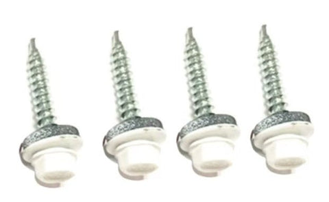 White Hex Washer Head Self - Tapping Screws with Neoprene Seal – Roofing & Siding Fasteners | 1", 1.5", 2" | Carbon Steel - with 1" | Sold by Uncle Wiener's Wholesale