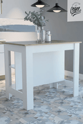 White Kitchen 3 - Shelf Island with Open Storage & Seating Countertop KI002W - with | Sold by Uncle Wiener's Wholesale