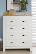 White Oak Top Bedroom Furniture – Dressers, Nightstands & Storage - with 4 Drawers | Sold by Uncle Wiener's Wholesale