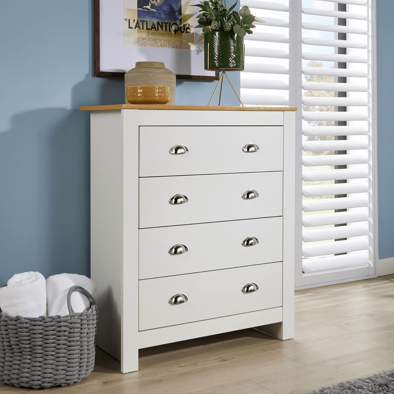 White Oak Top Bedroom Furniture – Dressers, Nightstands & Storage - with 3 - Drawer | Sold by Uncle Wiener's Wholesale