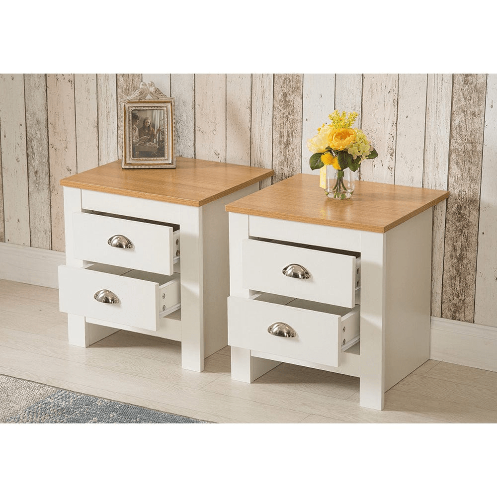 White Oak Top Bedroom Furniture – Dressers, Nightstands & Storage - with 2 - Drawer | Sold by Uncle Wiener's Wholesale