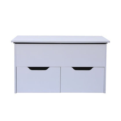 White Sliding Coffee Table with 2 Drawers Storage Shelf 33.5" CFT285 - with | Sold by Uncle Wiener's Wholesale