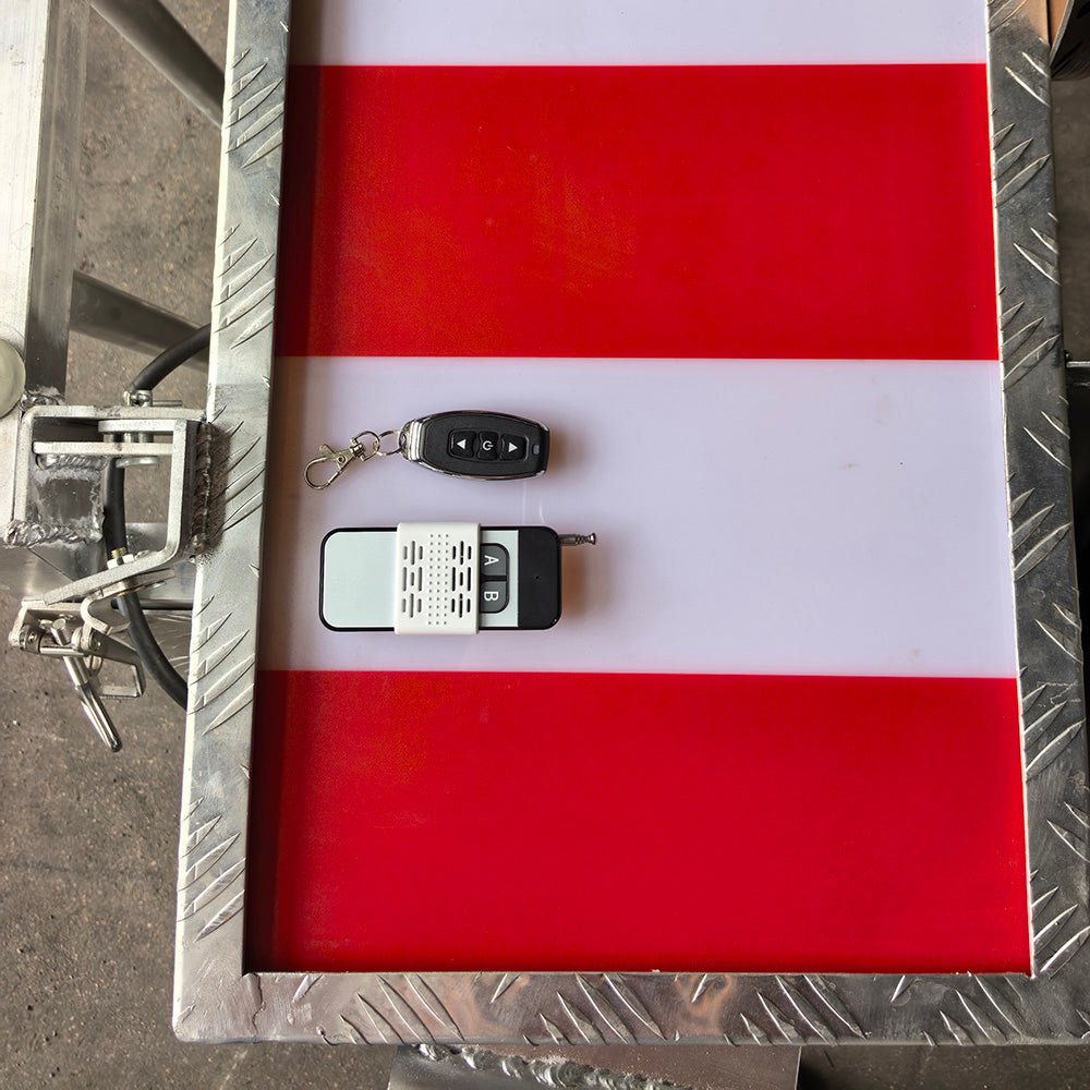 Wide Load & Pilot Car LED Warning Sign with Hydraulic Lift 2934814 - with | Sold by Uncle Wiener's Wholesale