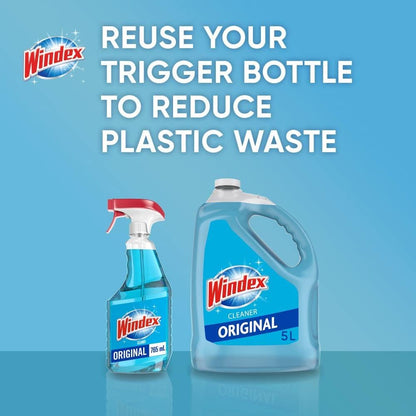 Windex Original Blue Window Glass and Mirror Cleaner Refill 5L - with | Sold by Uncle Wiener's Wholesale
