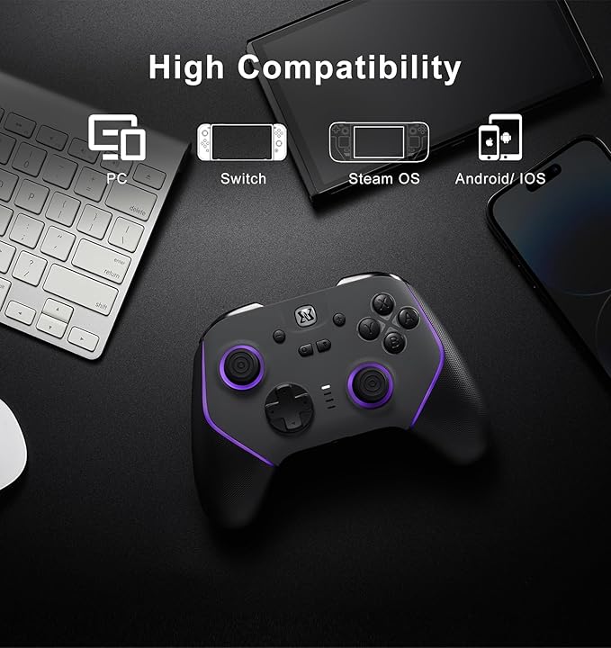 Wireless Controller for Nintendo Switch 2 with Microswitch Buttons, Programmable Keys and Changeable Cover - Electronics with | Sold by Uncle Wiener's Wholesale
