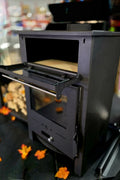 Wood Burning Fireplace Cook Stove – Rustic Heating & Cooking Solution | SKU: 1214339 - with | Sold by Uncle Wiener's Wholesale