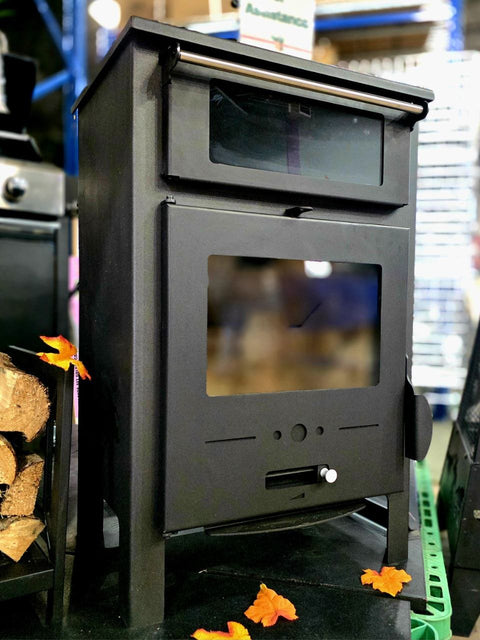 Wood Burning Fireplace Cook Stove – Rustic Heating & Cooking Solution | SKU: 1214339 - with | Sold by Uncle Wiener's Wholesale