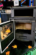 Wood Burning Fireplace Cook Stove – Rustic Heating & Cooking Solution | SKU: 1214339 - with | Sold by Uncle Wiener's Wholesale