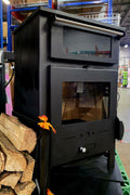 Wood Burning Fireplace Cook Stove – Rustic Heating & Cooking Solution | SKU: 1214339 - with | Sold by Uncle Wiener's Wholesale