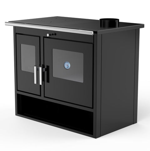 Wood Stove with Oven – 11.5kW High - Efficiency Steel Wood - Burning Heater & Cooker RC1201A - with | Sold by Uncle Wiener's Wholesale