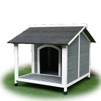 Wooden Dog House with Outdoor Awning – Eco - Friendly Dog Kennel DH3032 - with | Sold by Uncle Wiener's Wholesale