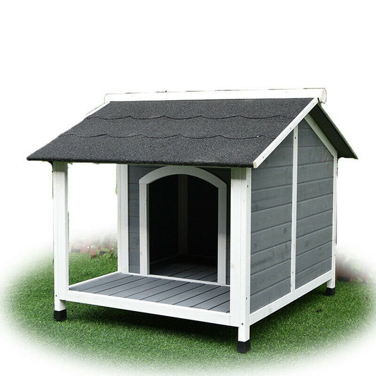 Wooden Dog House with Outdoor Awning – Eco - Friendly Dog Kennel DH3032 - with | Sold by Uncle Wiener's Wholesale