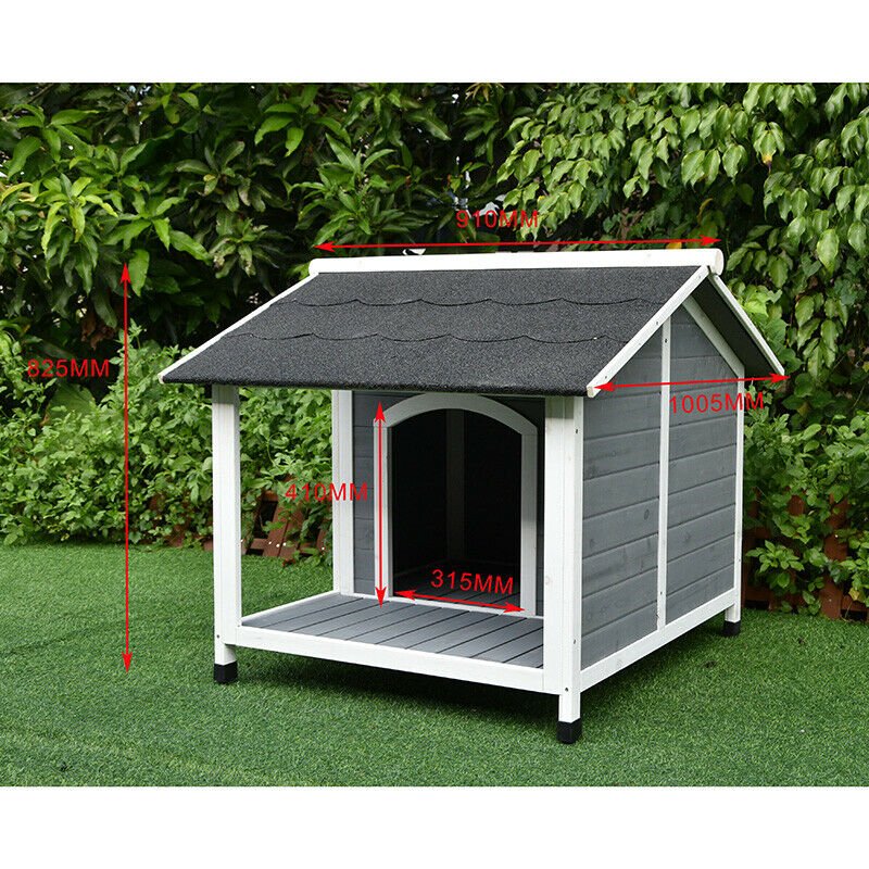Wooden Dog House with Outdoor Awning – Eco - Friendly Dog Kennel DH3032 - with | Sold by Uncle Wiener's Wholesale