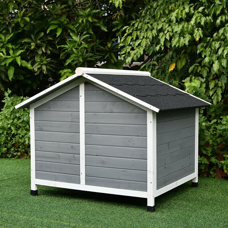 Wooden Dog House with Outdoor Awning – Eco - Friendly Dog Kennel DH3032 - with | Sold by Uncle Wiener's Wholesale