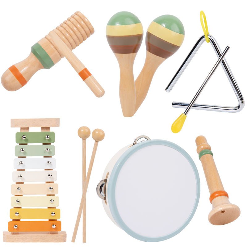 Wooden Montessori Musical Instruments Set for Kids Educational Preschool Music Toy Kit WMI229 - with | Sold by Uncle Wiener's Wholesale