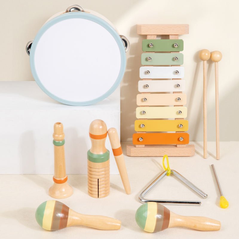 Wooden Montessori Musical Instruments Set for Kids Educational Preschool Music Toy Kit WMI229 - with | Sold by Uncle Wiener's Wholesale