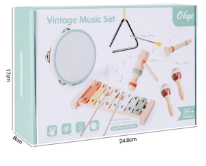 Wooden Montessori Musical Instruments Set for Kids Educational Preschool Music Toy Kit WMI229