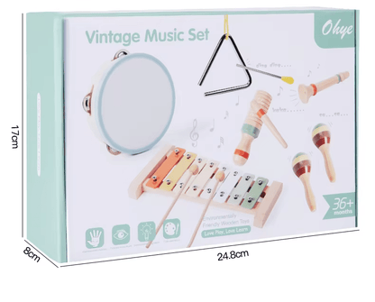Wooden Montessori Musical Instruments Set for Kids Educational Preschool Music Toy Kit WMI229 - with | Sold by Uncle Wiener's Wholesale