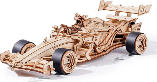 Wowood 3D Wooden Racing Car Puzzle – 247-Piece Clockwork Mechanical Model Kit for Adults, Battery-Free DIY Build - Toys with | Sold by Uncle Wiener's Wholesale
