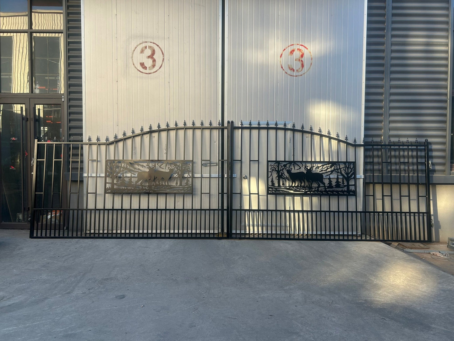 Wrought Iron Driveway Entry Gates – Durable & Decorative, Available in Multiple Sizes & Styles - with DEER GATE 24 FT | Sold by Uncle Wiener's Wholesale