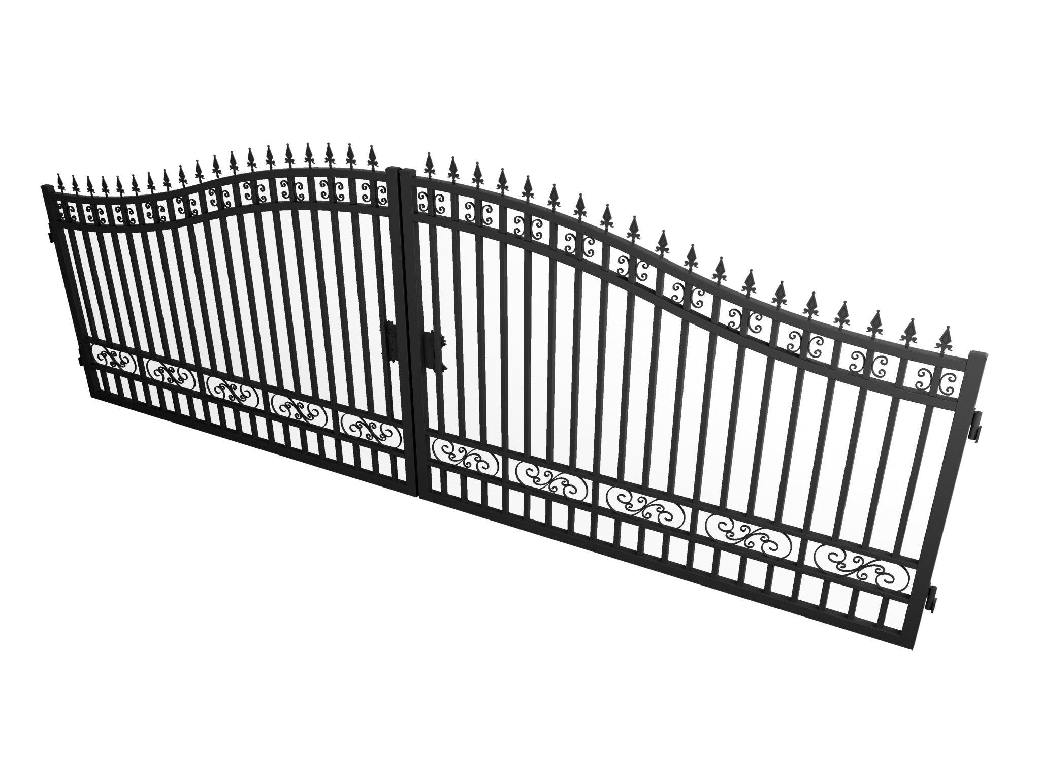 Wrought Iron Driveway Entry Gates – Durable & Decorative, Available in Multiple Sizes & Styles - Fencing with REGULAR 26 FT | Sold by Uncle Wiener's Wholesale