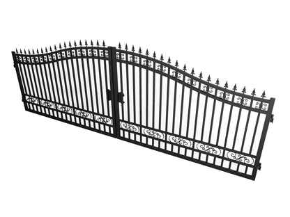 Wrought Iron Driveway Entry Gates – Durable & Decorative, Available in Multiple Sizes & Styles - Fencing with REGULAR 26 FT | Sold by Uncle Wiener's Wholesale