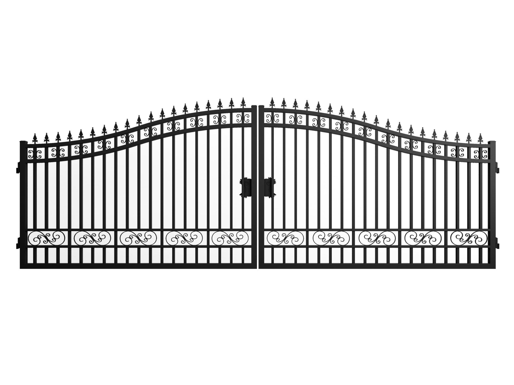 Wrought Iron Driveway Entry Gates – Durable & Decorative, Available in Multiple Sizes & Styles - Fencing with REGULAR 26 FT | Sold by Uncle Wiener's Wholesale