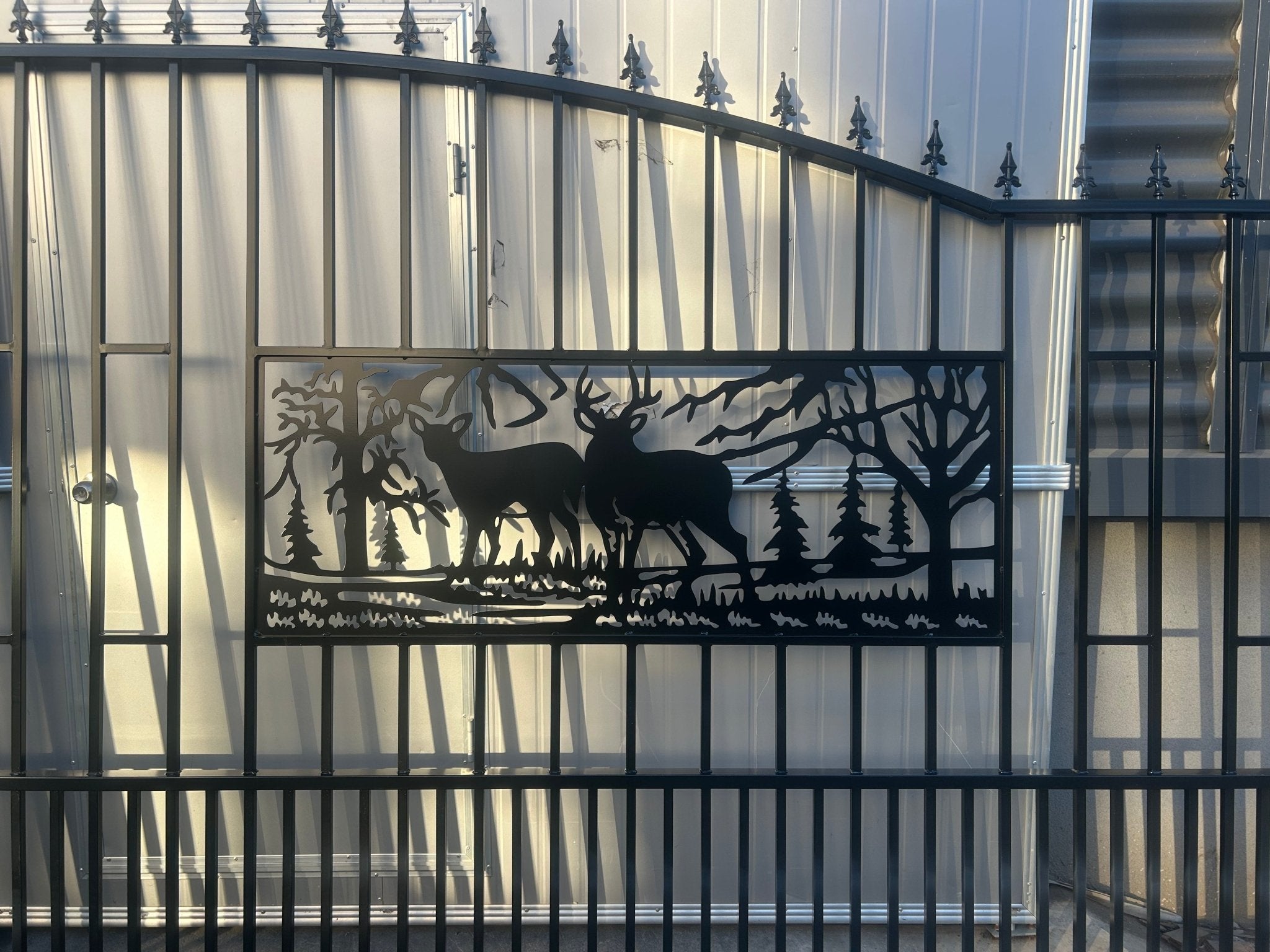 Wrought Iron Driveway Entry Gates – Durable & Decorative, Available in Multiple Sizes & Styles - with DEER GATE 24 FT | Sold by Uncle Wiener's Wholesale