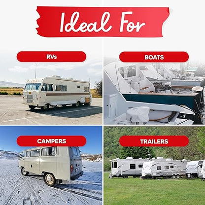 XFasten RV Roof Sealant Tape White 4 Inch x 50 Foot Waterproof Repair Tape - with XFasten RV Roof Sealant Tape White 4 Inch x 50 Foot Waterproof Repair Tape | Sold by Uncle Wiener's Wholesale