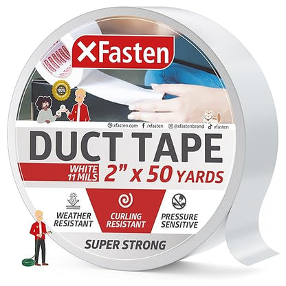 XFasten Super Strong Black Duct Tape 3 Inch x 30 Yards Waterproof Heavy Duty Tape - with White | Sold by Uncle Wiener's Wholesale