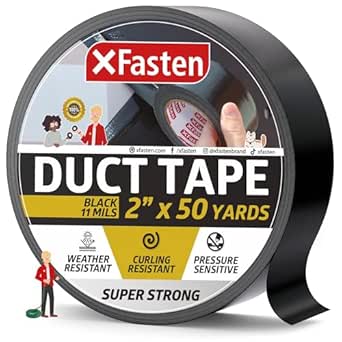 XFasten Super Strong Black Duct Tape 3 Inch x 30 Yards Waterproof Heavy Duty Tape - with | Sold by Uncle Wiener's Wholesale
