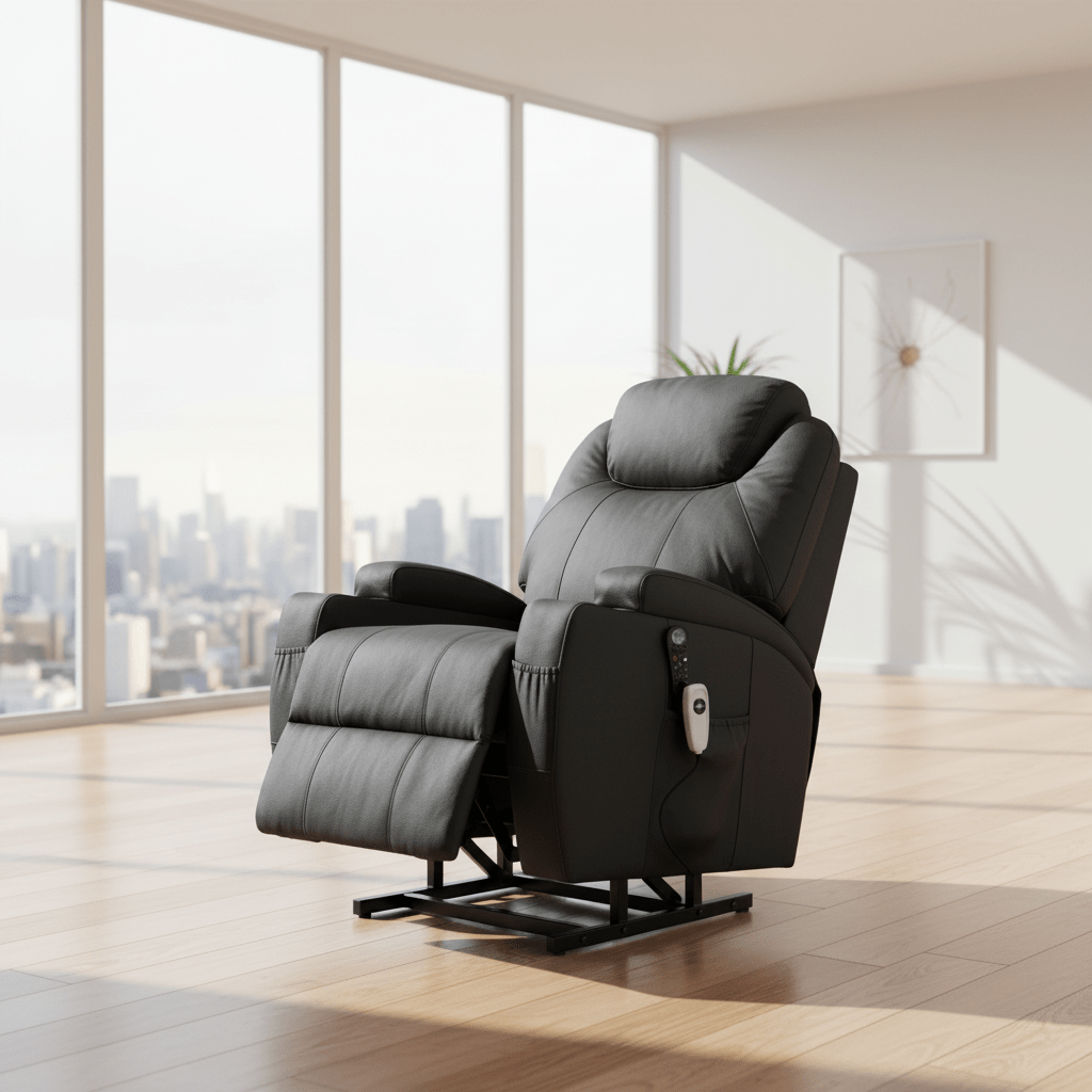 XL Medical Lift Chair with Heat & 8-Point Power Massage | Heavy-Duty Recliner for Seniors & Recovery Support - Furniture with BLACK | Sold by Uncle Wiener's Wholesale
